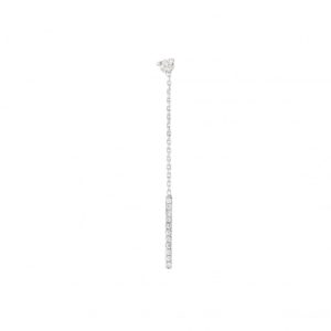 Boucle d'oreille pendante Maia Or blanc et diamants