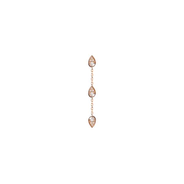 Boucle d'oreille Eclipse Classic Or rose 18 carats et diamants