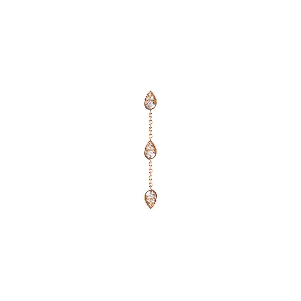 Boucle d'oreille Eclipse Classic Or rose 18 carats et diamants