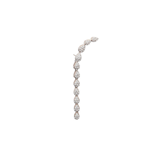 Boucle d'oreille Just Joy Divine or blanc et diamants