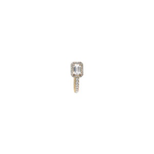 Boucle d'oreille Mila Hope Emeraude or jaune et diamants