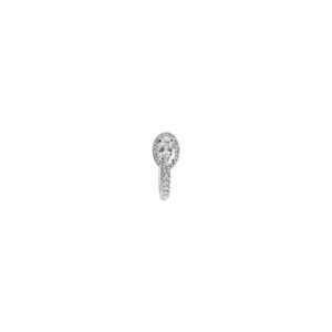 Boucle d'oreille Mila Hope Ovale or blanc et diamants