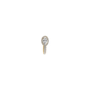 Boucle d'oreille Mila Hope Ovale or jaune et diamants