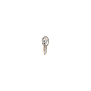 Boucle d'oreille Mila Hope Ovale or rose et diamants