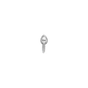 Boucle d'oreille Mila Hope Poire or blanc et diamants