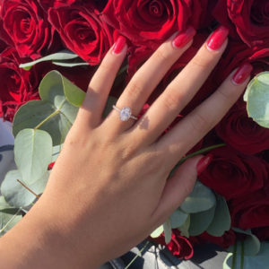 Bague Solitaire Mila Ovale Or 18 carats et diamants
