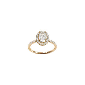 Bague solitaire Mila Ovale diamant et or jaune