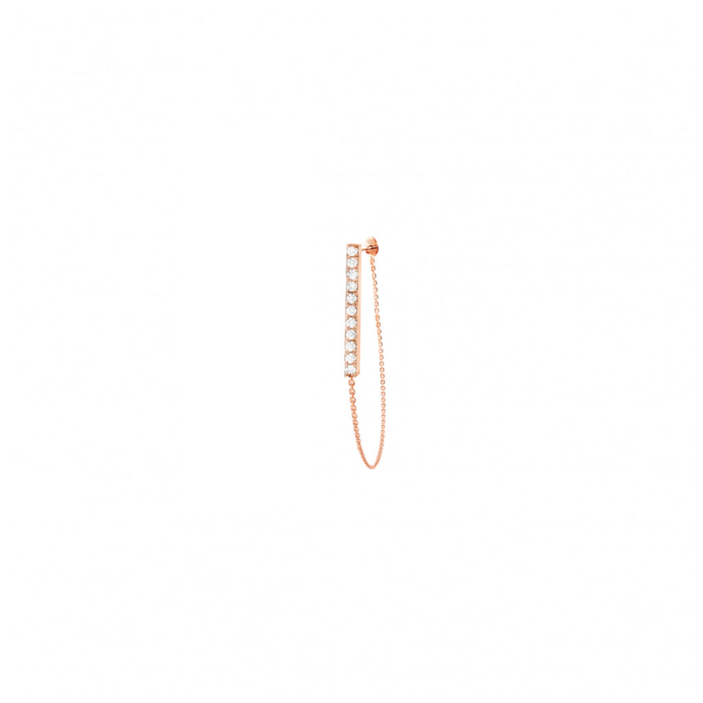 Boucle d'oreille maia or rose