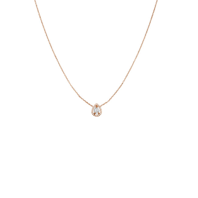 Collier Mila Poire en or rose