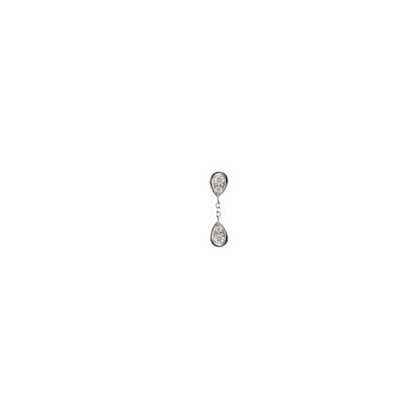 Boucle d'oreille eclipse two pm en or blanc