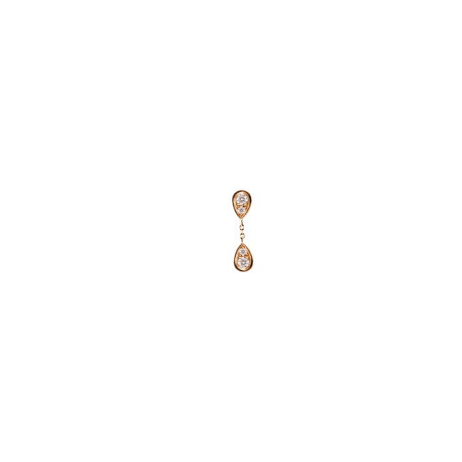 Boucle d'oreille eclipse two pm en or rose