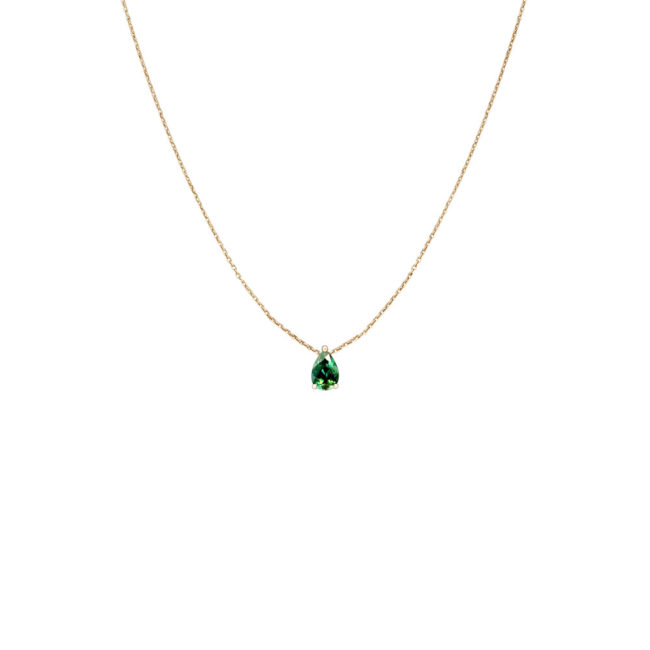Collier Just Joy Green en or jaune