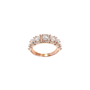 Demi alliance Mila Radiant Or rose 18 carats et diamants