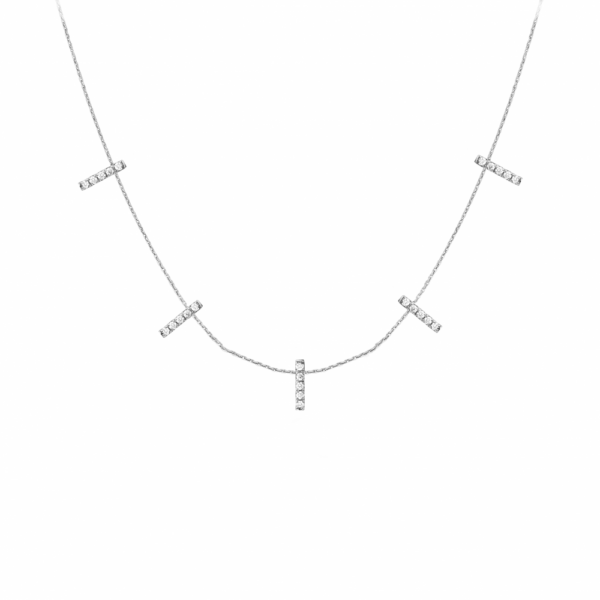 Collier Maia Crazy Five en or blanc