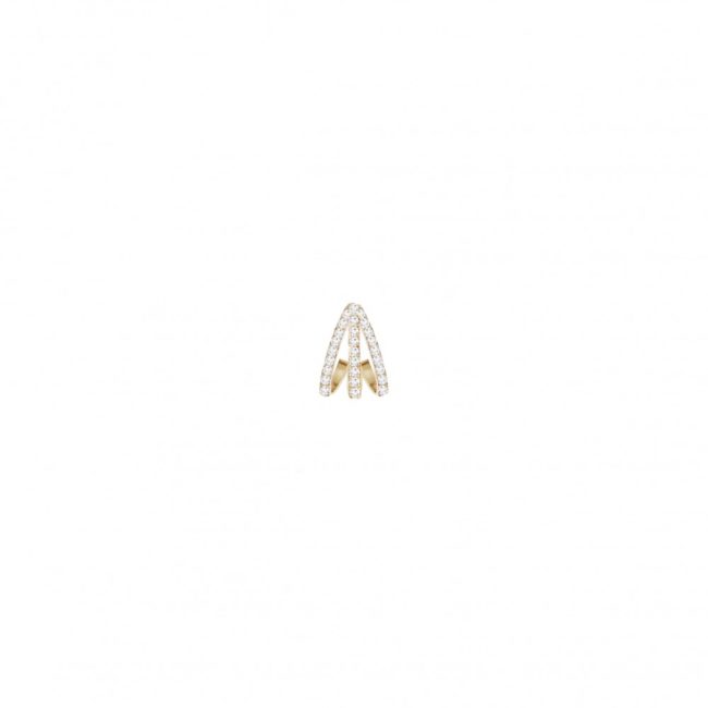 Boucle d’oreille Iris Palm Three en or