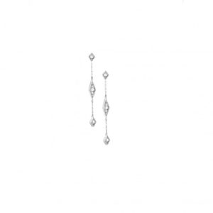 Boucles d’oreilles pendantes Babylone Three en or