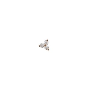 Boucle d'oreille puce Elyss GM en or jaune 18 carats et diamants taille brillant