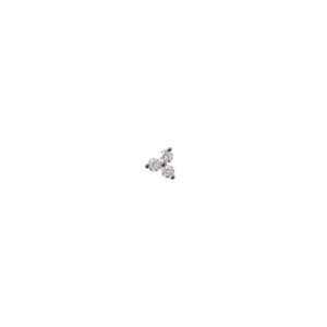 Boucle d'oreille puce Elyss en or blanc 18 carats et diamants taille brillant
