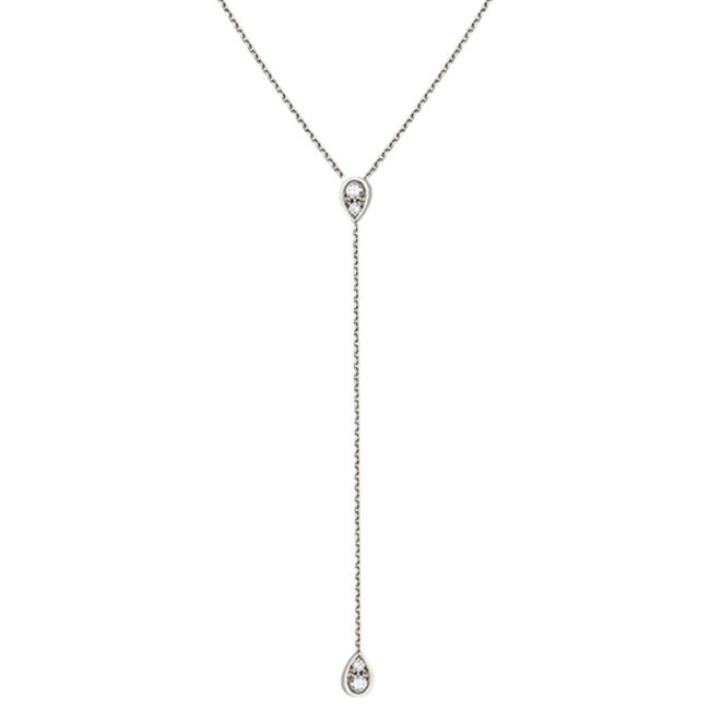 Sautoir Eclipse One en or gris