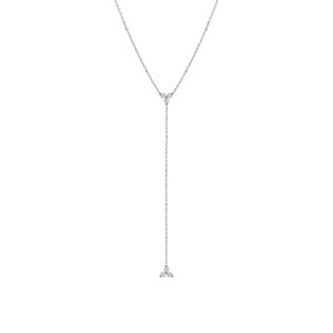 Collier sautoir Elyss Or blanc 18 carats et diamants