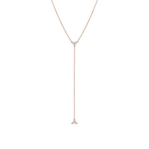 Collier sautoir Elyss Or rose 18 carats et diamants