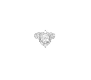 Solitaire mademoiselle en or gris