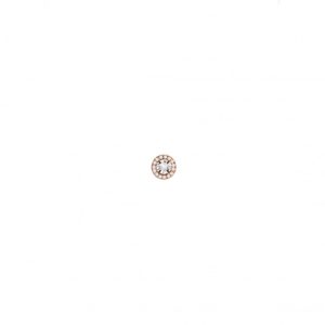 Boucle d'oreille puce or rose et diamants brillant