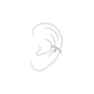 Bijou d'oreille Just Joy Marquise Or blanc 18 carats et diamant taille marquise