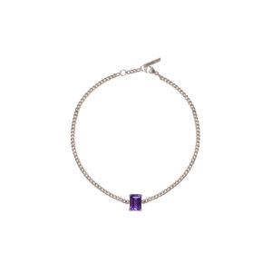 Bracelet Just Joy Purple Or blanc et améthyste