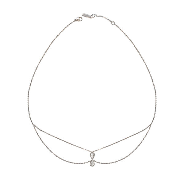 Collier chocker Eclipse Two Or blanc 18 carats et diamants
