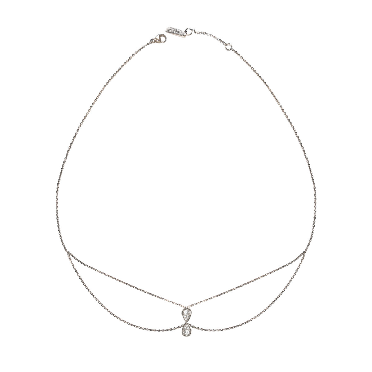 Collier chocker Eclipse Two Or blanc 18 carats et diamants