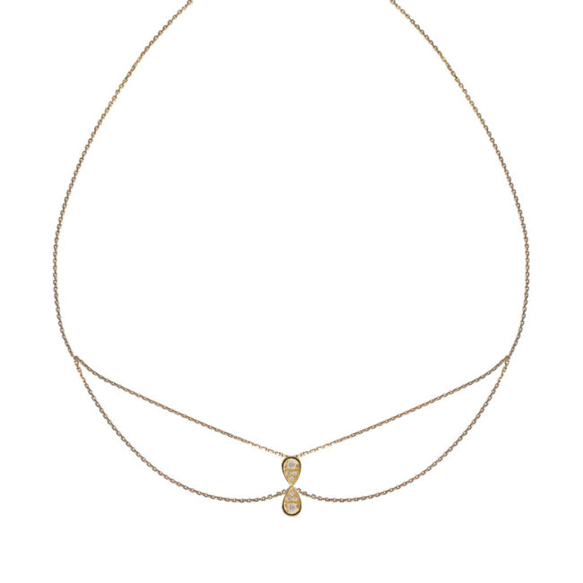 Chocker eclipse two en or jaune