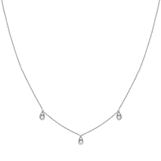 Collier eclipse triptik en or blanc