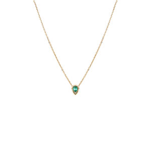 Collier Just Joy Spring Close tourmaline verte en or jaune 18 carats
