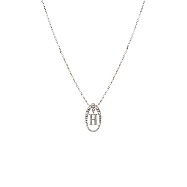 Collier Mila Initials or blanc 18 carats