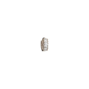 Boucle d'oreille créole mini Just Joy Bagatelle Or blanc et diamants taille baguette