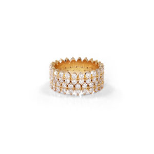 Bague Amanda Empire GM Or jaune et diamants taille brillants