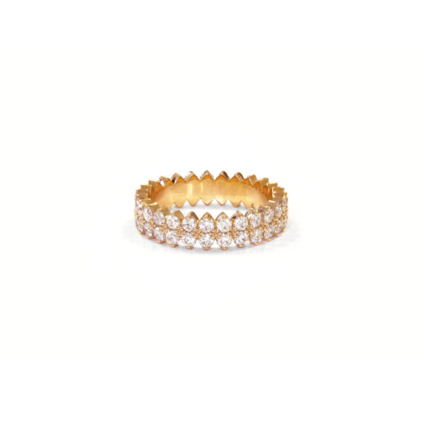 Bague Amanda Empire PM Or jaune et diamants taille brillants