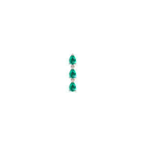 Boucle d'oreille Just Joy Trilogy Spring Tourmalines vertes et or blanc