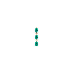 Boucle d'oreille Just Joy Trilogy Spring Tourmalines vertes et or jaune