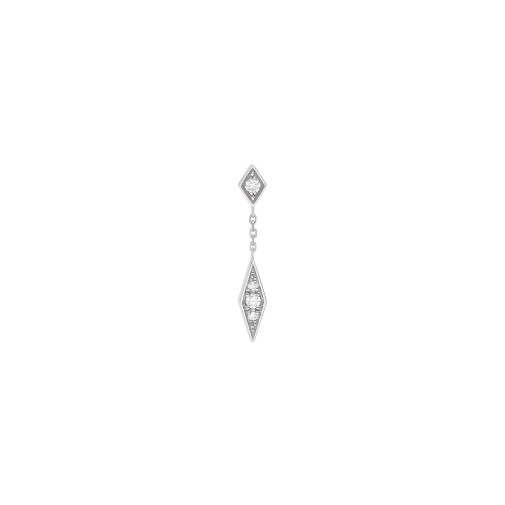 Boucle d'oreille babylone two en or blanc Boucle d'oreille babylone two en or blanc