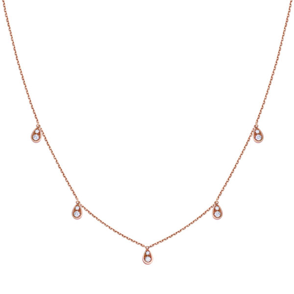 Collier eclipse five en or rose