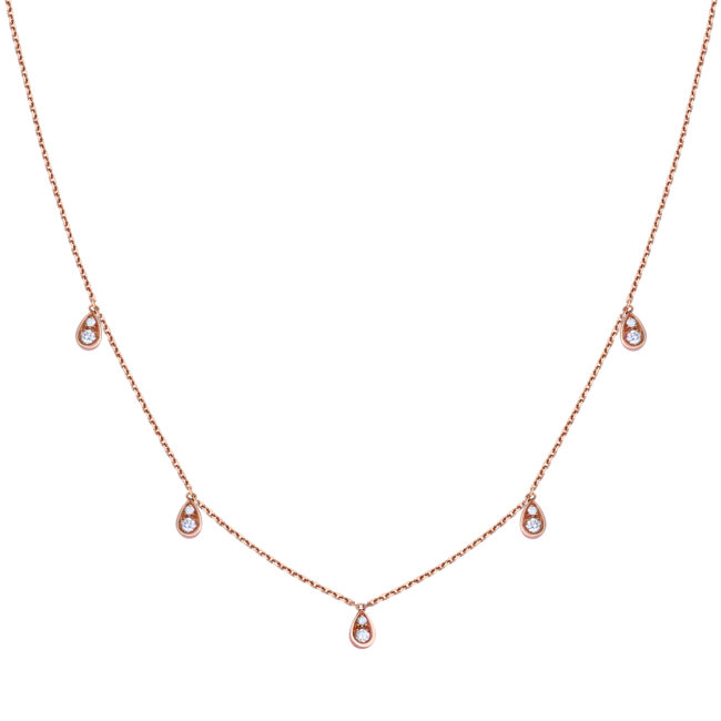 Collier eclipse five en or rose
