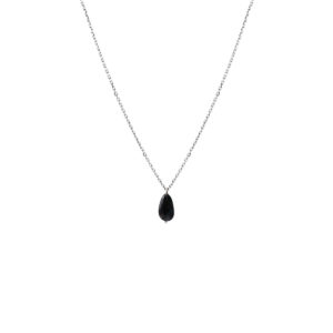 Collier Stone en argent et spinelle noire