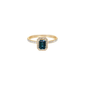 Bague Mila Blue Or jaune 18 carats avec topaze et diamants