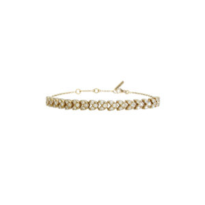 Bracelet Victoire Triomphe en or jaune 18 carats et diamants brillant