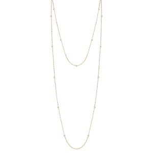 Sautoir Rosa Nude Or jaune 18 carats et diamants sertis griffe