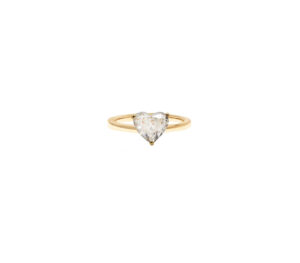 Solitaire Heart or jaune