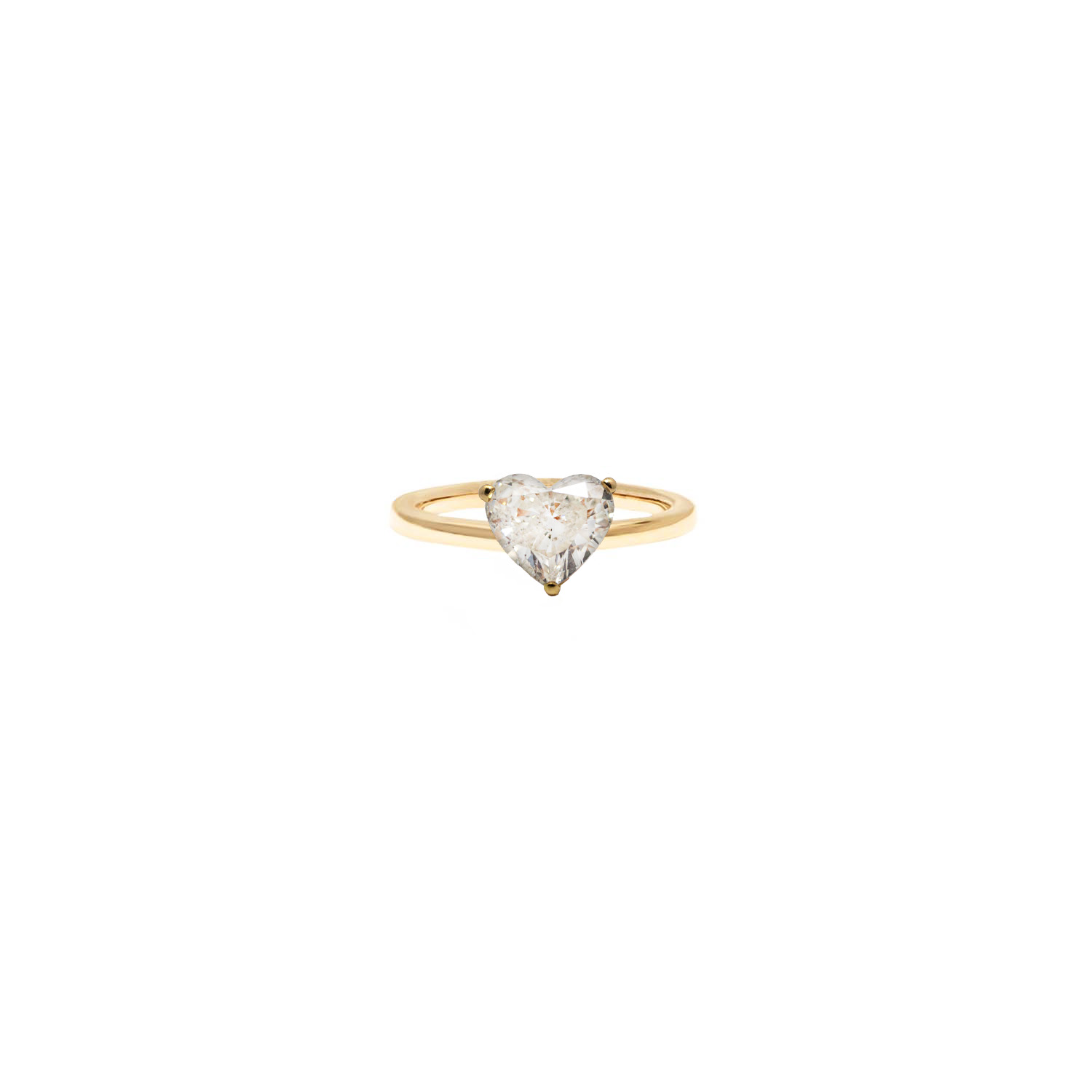 Solitaire Heart or jaune