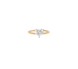 Solitaire Heart en or jaune
